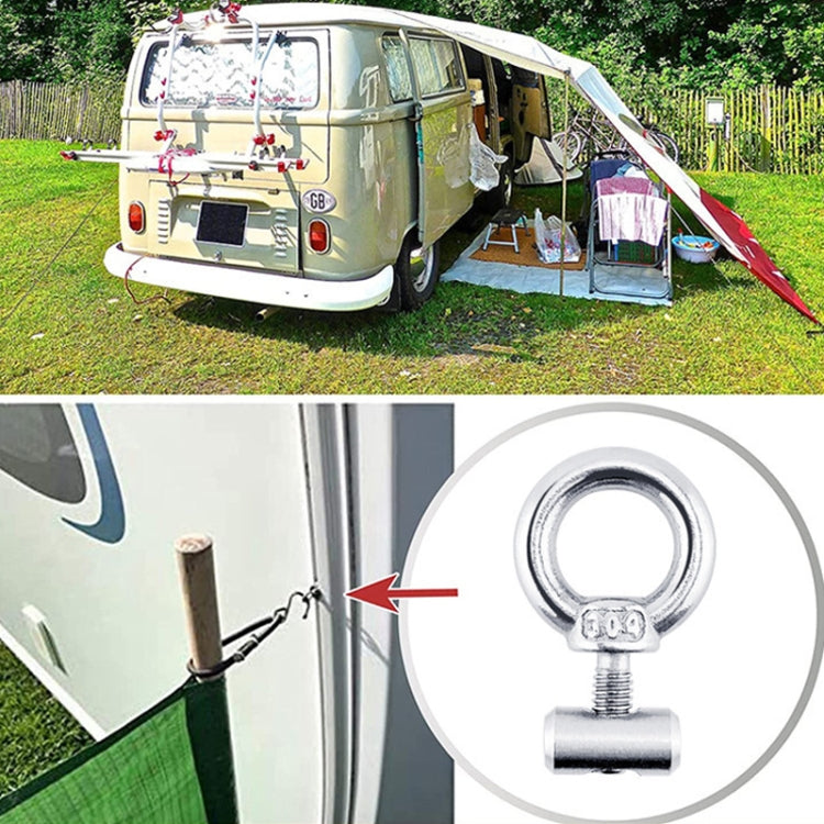RV Sunshade 304 Stainless Steel Slide Rail Ring, Specifications: 1pcs M4 Ring + Cylinder by buy2fix