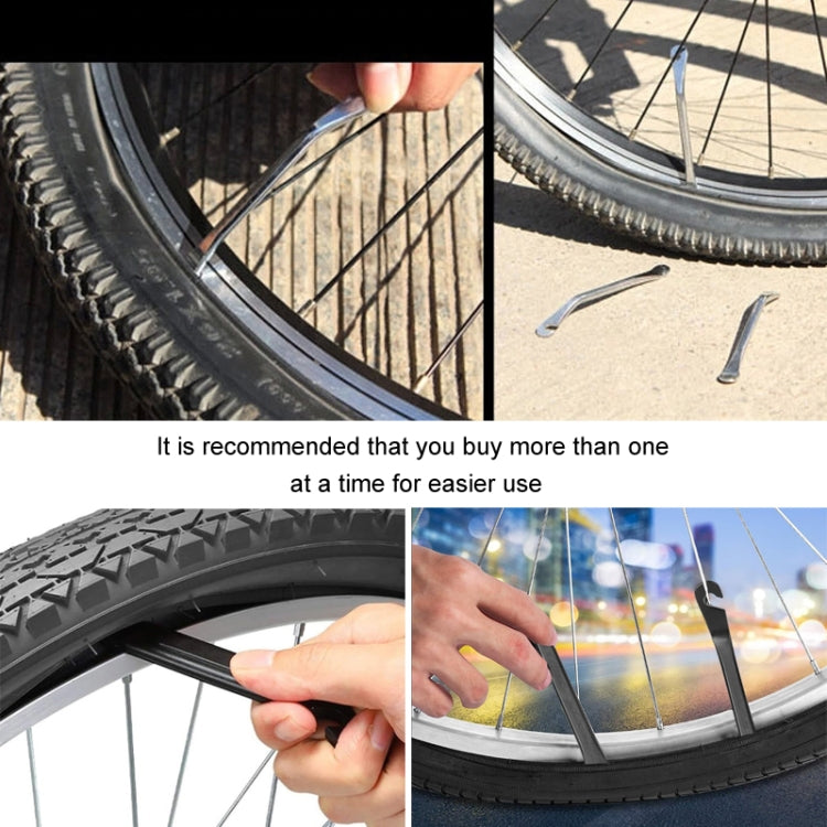 2pcs Metal Bicycle Tire Pry Bars Levers Mountain Bike Tire Removal Tools(Silver) - Maintenance tools by buy2fix | Online Shopping UK | buy2fix