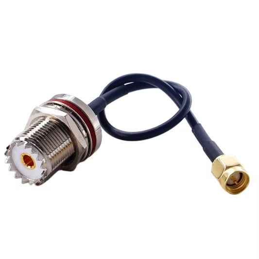 30cm SMA Male To SO239 UHF Female Coaxial RF Cable RG174 Coaxial Connector by buy2fix