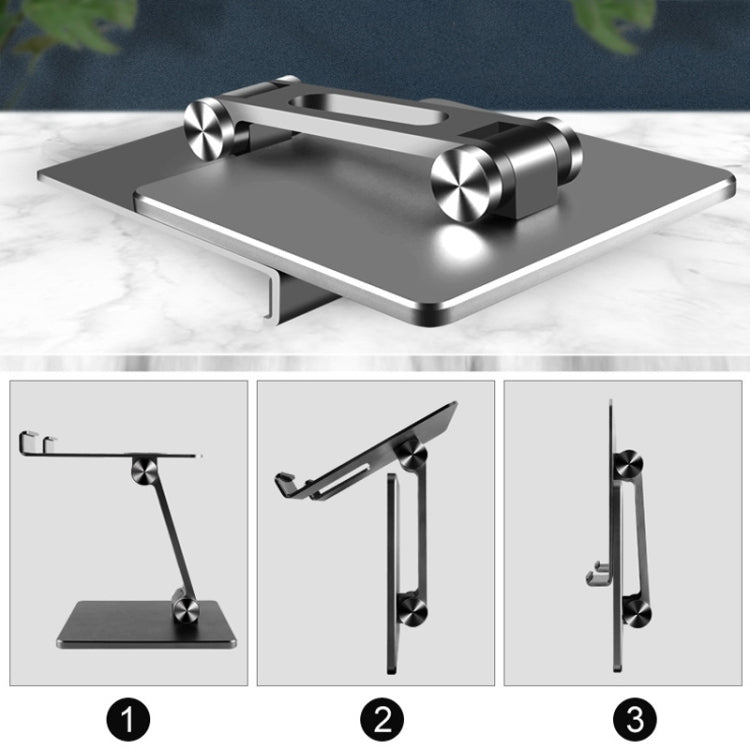 Aluminum Alloy Tablet Stand Desktop Folding Mobile Phone Stand(Silver) - Desktop Holder by buy2fix | Online Shopping UK | buy2fix