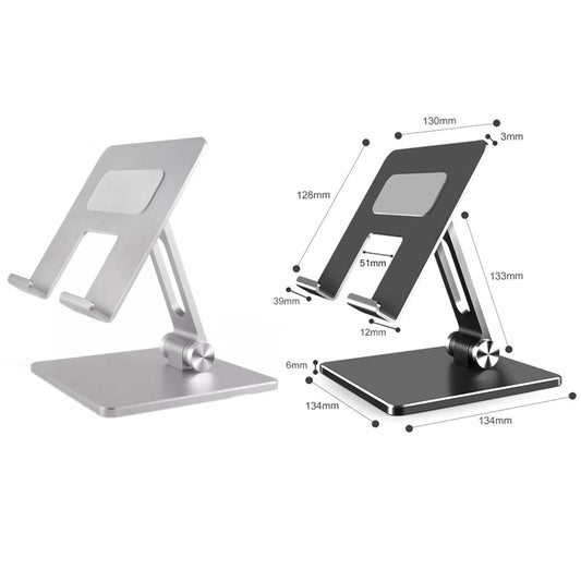 Aluminum Alloy Tablet Stand Desktop Folding Mobile Phone Stand(Silver) - Desktop Holder by buy2fix | Online Shopping UK | buy2fix
