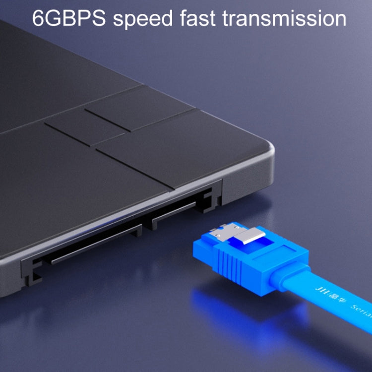 0.45m JINGHUA U510B High Speed SATA3.0 SSD Serial Cable(Black Straight To Bend) by JINGHUA