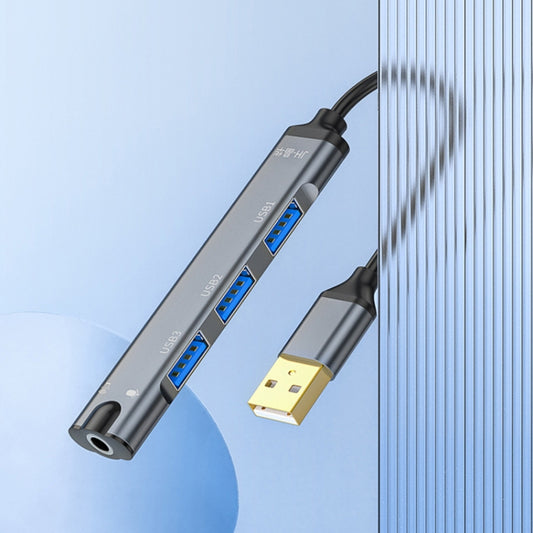 JINGHUA N800 Drive Free Sound Card Computer To Docking Station With Audio Interface, Interface: Type-C by JINGHUA