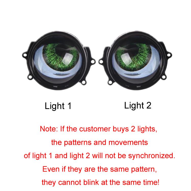3-inch Car Motorcycle LED Demon Eye Light Modification(23 Modes With Lens) - Decorative Lights by buy2fix | Online Shopping UK | buy2fix