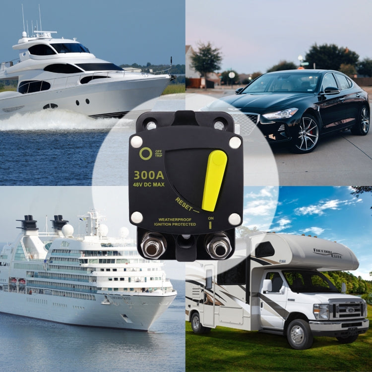 RV Yacht Manual Reset Ignition Protection Fuse Switch With Terminal Accessories, Current: 250A by buy2fix