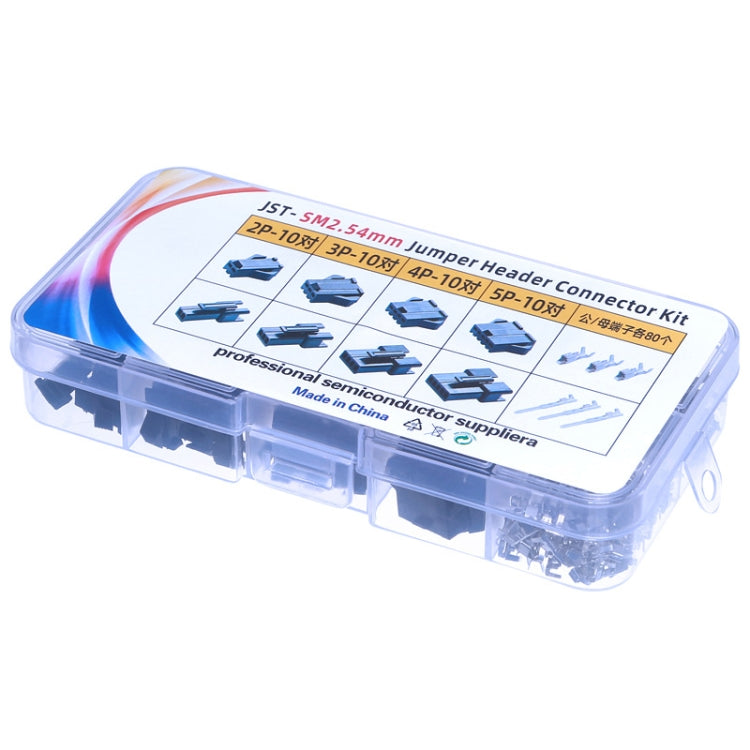 200pcs /Box JST-SM 2.54mm Pitch 2/3/4/5Pin Male/Female Header Connectors Adaptor by buy2fix