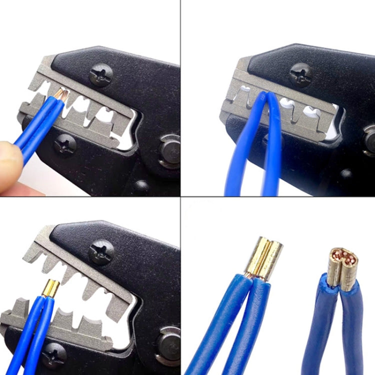 500pcs /Box 5 Specifications Of Gold Brass Quick Crimping Buckle U-Shaped Parallel Terminal Set by buy2fix