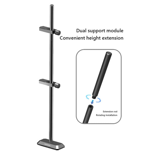 COOLMOON GH260 Desktop Computer Vertical Mounted Graphics Card Protection Shelf Metal Rod Magnetic Support Bracket, Color: GH260 Black by COOLMOON