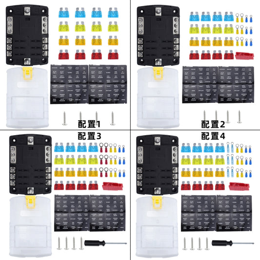 6-Way LED Indicator Fuse Box Socket For RV And Yacht, Set: Configuration 3 by buy2fix