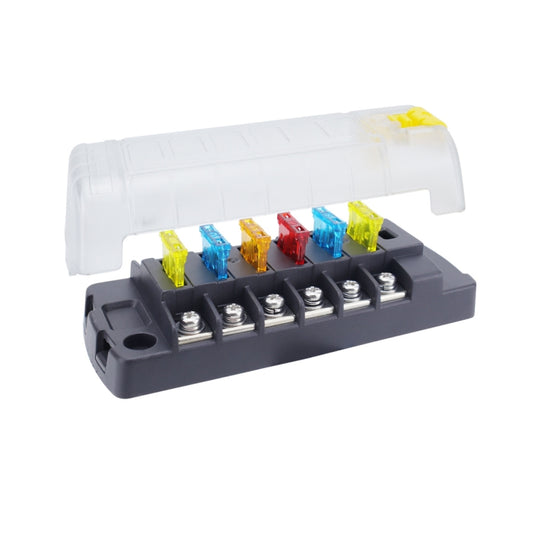 6-Way Plug-In Insulated Cover Fuse Box For Cars Yachts, Set: Upgraded Version A by buy2fix