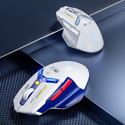 Inphic IN9 Tri-mode Wireless Bluetooth Gaming Office Computer Mouse(White) by Inphic