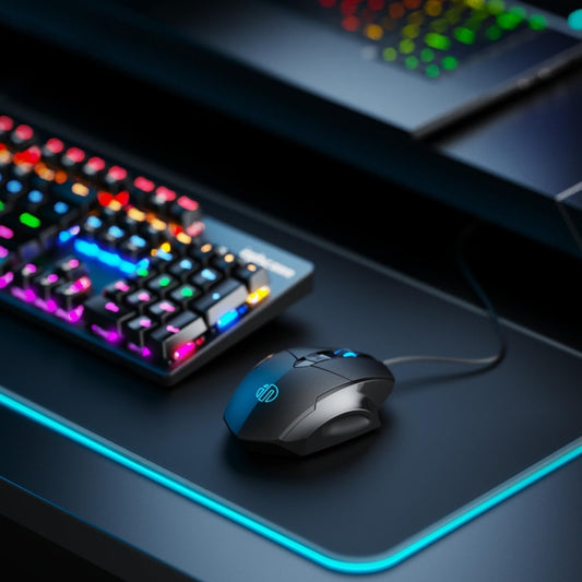 Inphic PW1H Wired Silent Illuminated Computer Gaming 6-Button Mouse(Black) by Inphic