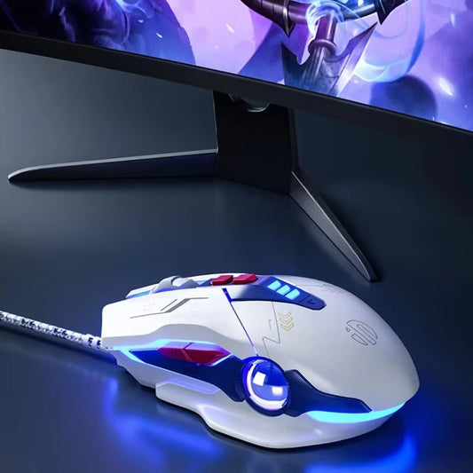 Inphic W9P Glowing Computer Gaming Wired Mouse(Silent Version) by Inphic