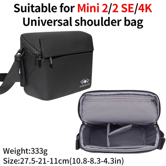 For DJI Mini 4K / Mini 2 SE / Mini 2 Portable Waterproof Shoulder Bag Messenger Bag(Black) by buy2fix