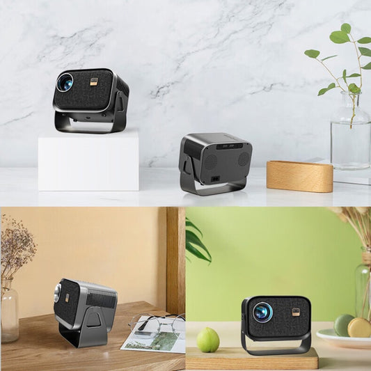 Android 4K HD Version Portable Mini Projector Smart Home Theater(US Plug) by buy2fix