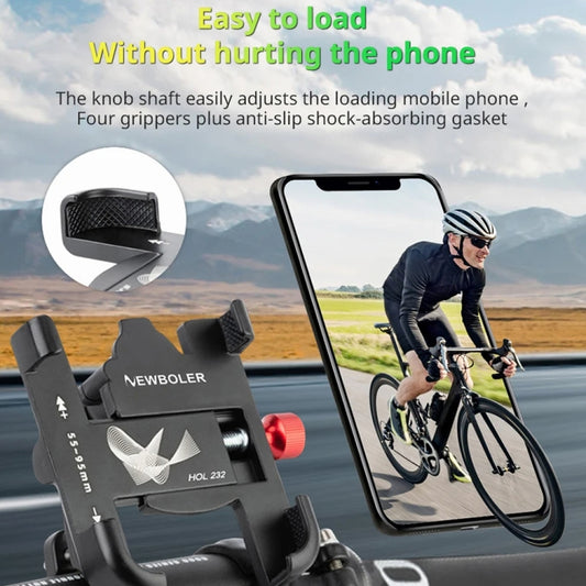 PROMEND SJJ-297E Rearview Mirror Model Phone Holder Universal Aluminum Alloy Electric Bike Mount by PROMEND