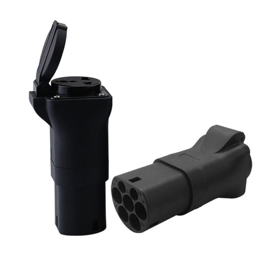 New Energy Vehicle EU Standard Power Supply TYPE2 Charging Pile Converter Plug(Black) by buy2fix