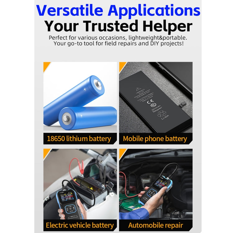 FNIRSI 18650 Lithium Battery Internal Resistance Voltage Measuring Instrument(HRM-10) by FNIRSI