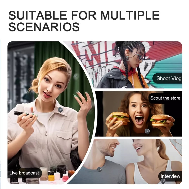 USB-C / Type-C Wireless Lavalier Button Microphone With Magnetic Suction & Back Clip Design by buy2fix