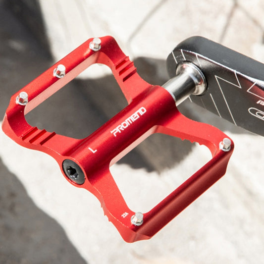 PROMEND PD-R41L 1pair Bicycle Aluminum Alloy Perrin Bearing Pedals(Red) - Pedals by PROMEND | Online Shopping UK | buy2fix