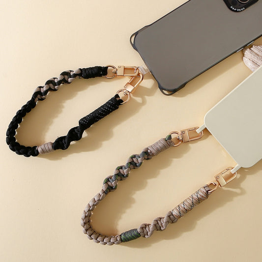 Cell Phone Lanyard Anti-lost Portable Universal Hand-Woven Mobile Phone Chain(Black) - Lanyards & Wrist Straps by buy2fix | Online Shopping UK | buy2fix
