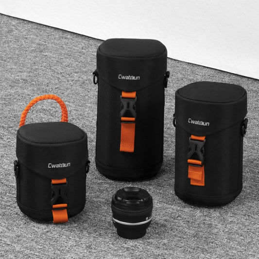 Cwatcun D157 DSLR Camera Lens Barrel Shockproof Thickened Digital Lens Bag Flip Lens Pouch, Color: Large Black - Lens Bag by Cwatcun | Online Shopping UK | buy2fix