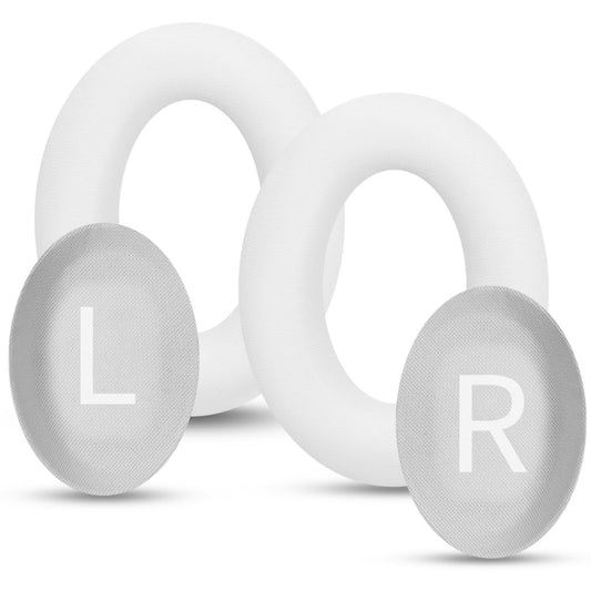 For BOSE QC45 1pair Headphone Sponge Earmuff Leather Cover(White) by buy2fix