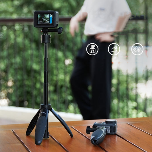 TELESIN Mini Selfie Stick Quick Release Tripod 15-40cm Adjustable Bracket For Sports Camera by TELESIN