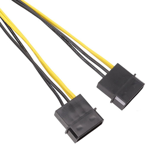 20cm IDE Power Dual Large 4Pin To EPS 8Pin CPU Supply Cable by buy2fix