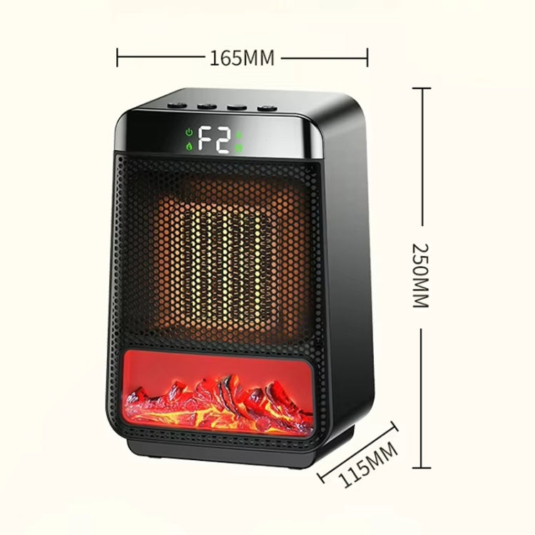 E03 Desktop PTC Heater Dynamic Flame Light Warmer UK Plug by buy2fix