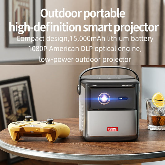 TOUMEI S8 1080P/4K DLP Android 11.OS Wifi 3D Wireless Projector UK Plug by TOUMEI