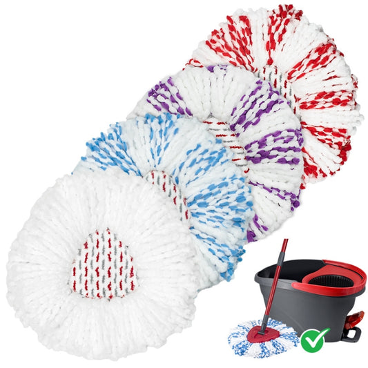 For Vileda / O-Cedar EasyWring Spin Mop Replacement Pad Microfiber Rag(Red) by buy2fix