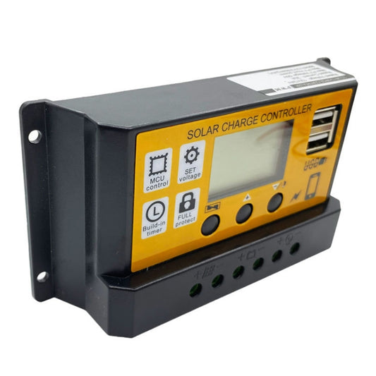 30A 12V/24V Simple Solar Controller Light Time Control Solar Panel Regulator Controller With USB by buy2fix