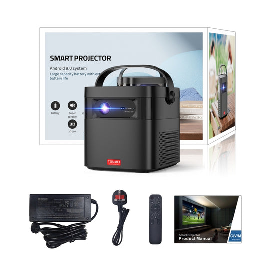 TOUMEI M2 Built-In Large Capacity Battery Outdoor Projector Handheld Portable Projection UK Plug by TOUMEI