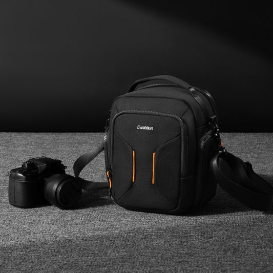 Cwatcun D140 Shoulder Crossbody Camera Storage Bag Shockproof Dropproof Leisure Outdoor Small Bag, Color: Large Black - Strap Satchel by Cwatcun | Online Shopping UK | buy2fix