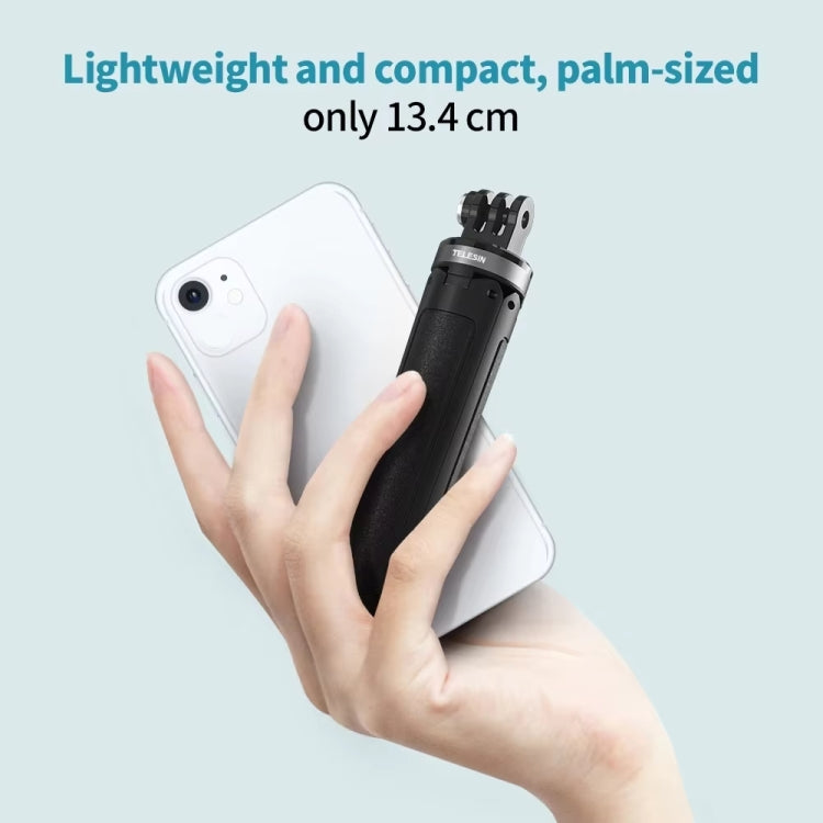 TELESIN Universal Mini Desktop Selfie Tripod for Sports Camera 13.4-25.5cm Height Adjustable - Portable Mini Tripod by TELESIN | Online Shopping UK | buy2fix