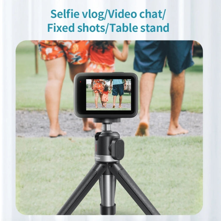 TELESIN Universal Mini Desktop Selfie Tripod for Sports Camera 13.4-25.5cm Height Adjustable - Portable Mini Tripod by TELESIN | Online Shopping UK | buy2fix