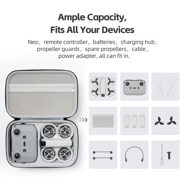 For DJI NEO Fly More Combo aMagisn Handbag Shoulder Bag(Gray) - Cases & Bags by aMagisn | Online Shopping UK | buy2fix