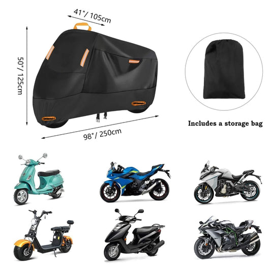 Motorcycle Rain Sun Protection Cover Oxford Cloth Dustproof With Anti-theft Buckle, Size: L by buy2fix