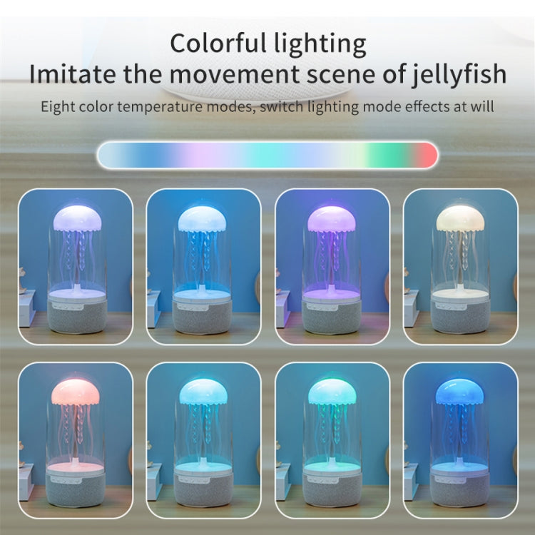 Portable Colorful Atmosphere Light Jellyfish Rhythmic Bluetooth Speaker(White) - Desktop Speaker by buy2fix | Online Shopping UK | buy2fix