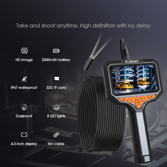 SVBONY SM501 Industrial Borescope 2 Megapixel HD 4.3-inch IP67 Waterproof Probe by SVBONY