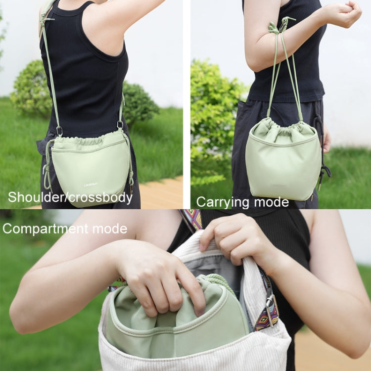 Cwatcun D159 Cloud Drawstring Camera Bag Shoulder Crossbody Photo Bag(Gray) - Strap Satchel by Cwatcun | Online Shopping UK | buy2fix