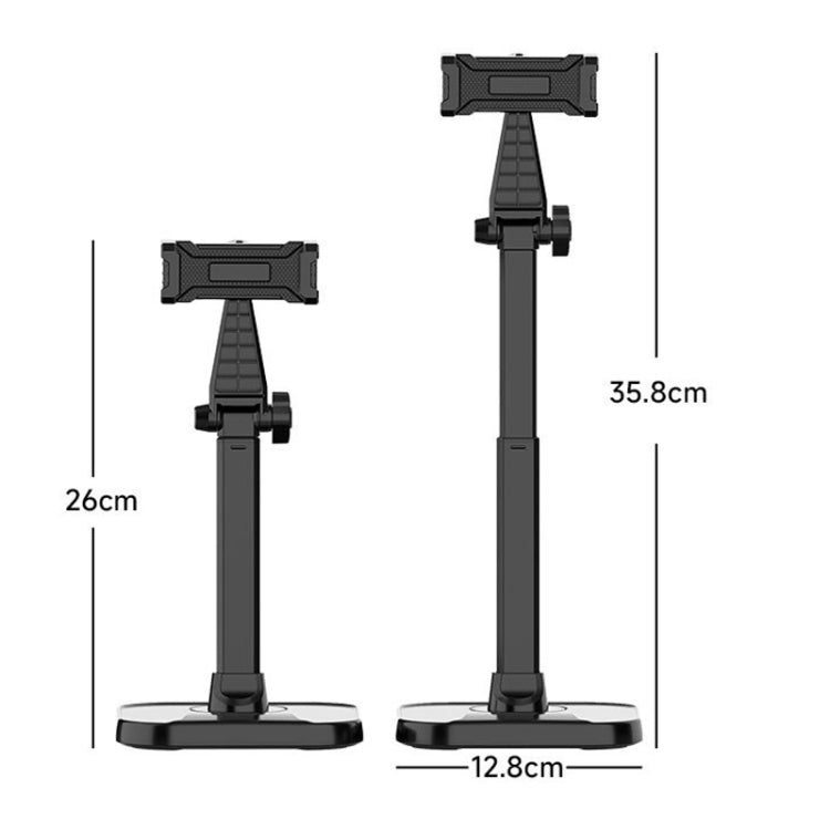 Dual-Position Rotatable Phone And Tablet Stand Retractable Weighted Base Desktop Holder, Spec: Phone Model White - Desktop Holder by buy2fix | Online Shopping UK | buy2fix