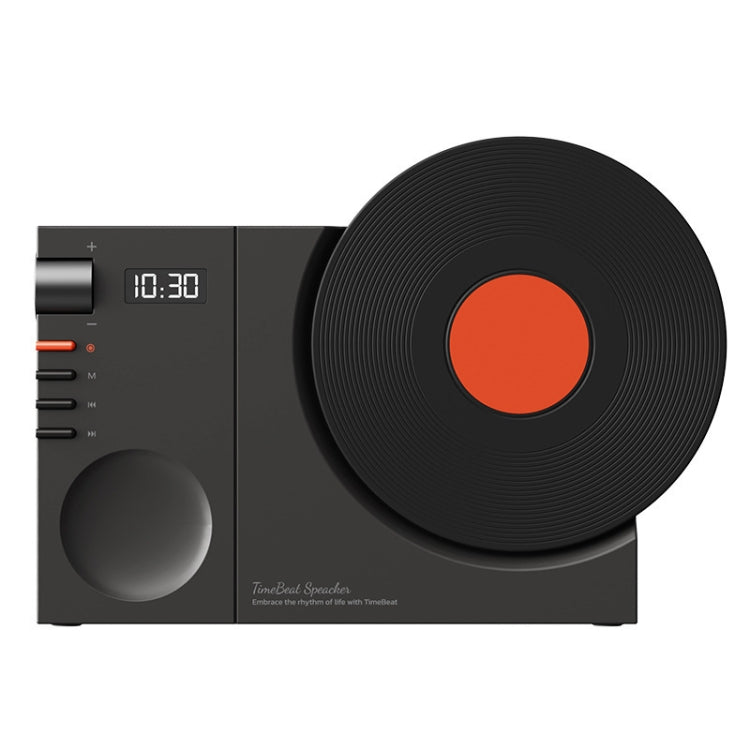 Retro Clock Bluetooth Speaker Rotating Film Wireless Subwoofer Hifi Sound Audio(Black) - Desktop Speaker by buy2fix | Online Shopping UK | buy2fix
