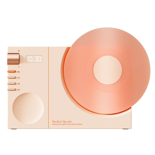 Retro Clock Bluetooth Speaker Rotating Film Wireless Subwoofer Hifi Sound Audio(Pink) - Desktop Speaker by buy2fix | Online Shopping UK | buy2fix