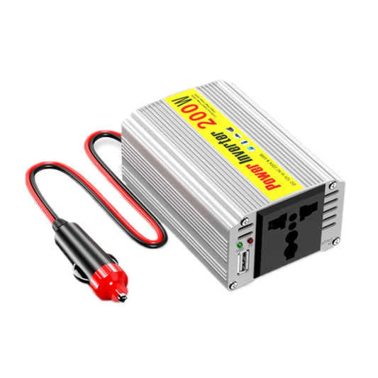 200W Modified Sine Wave Inverter Car Mobile Phone 2.1A Universal Power Supply, Specification: 12 To 220V by buy2fix