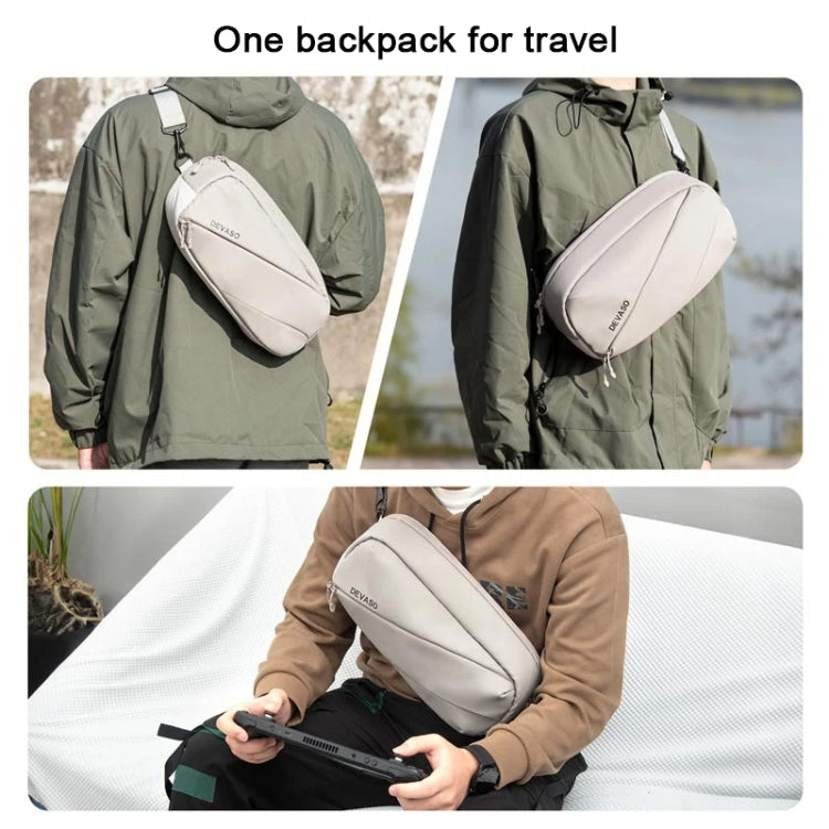 DEVASO Handheld Universal Storage Bag Crossbody Bag(Silver Enlarge) by DEVASO