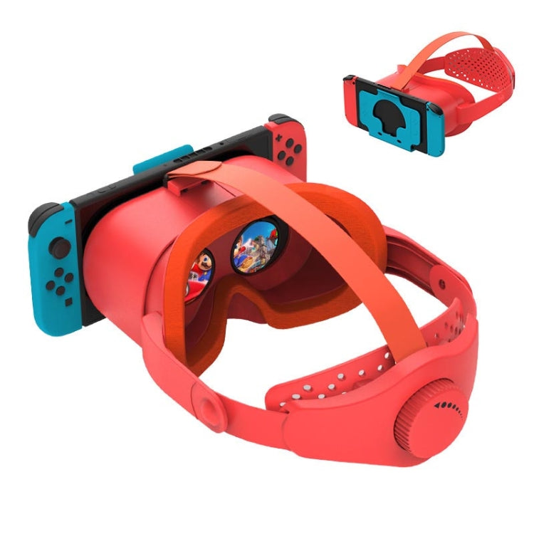 DEVASO Compatible With Switch / Switch OLED Display Game Console HD 3D VR Glasses Headband Adjustment Accessories(Orange Blue) - VR Headset by buy2fix | Online Shopping UK | buy2fix