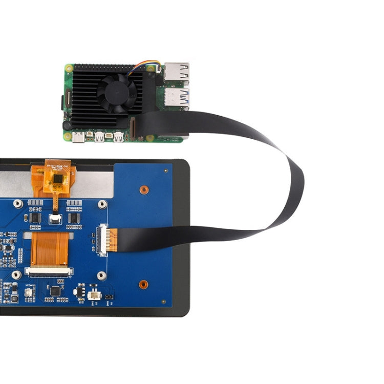 Waveshare For Raspberry Pi 5 22Pin to 15Pin DSI FPC Flexible Cable, Spec: 200mm by Waveshare