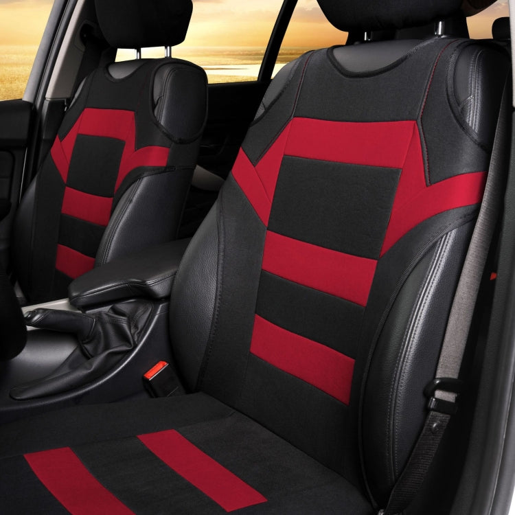 Car Vest Style Double Front Seat Interior Seat Cover(Red) by buy2fix
